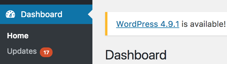 WordPress-Update fehlgeschlagen